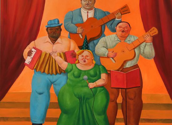 THE CHRISTMAS BAND Acrylic On Canvas, 127x102cm, 2019