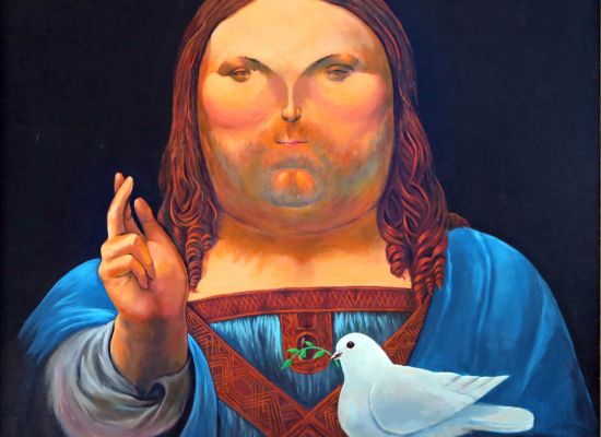 SALVATOR MUNDI Acrylic On Canvas, 100x100cm, 2019