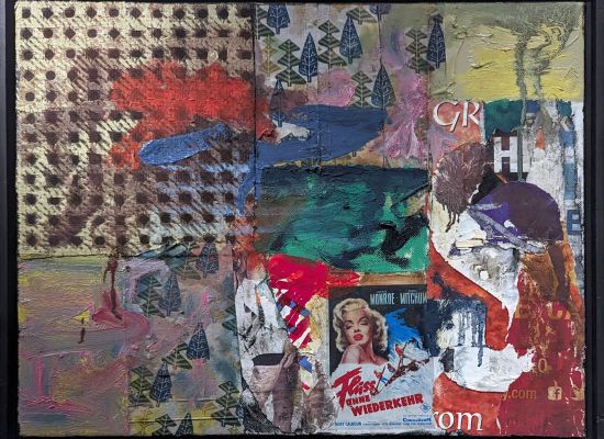 RIVER OF NO RETURN 02   35 x 45 cm, Oil and Collage on Canvas, 2014