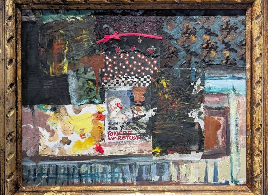 RIVER OF NO RETURN 04   40.5 x 51 cm, Oil and Collage on Board, 2014