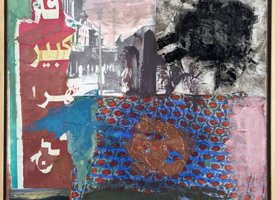 Suakin 10  45 x 45 cm, Oil, Collage and Printing Ink on Wood, 2014