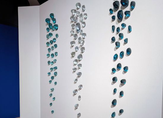 A Prayer to Nature -132x132x10cm - Hand Sculpted Glass and Stainless Steel - 2024