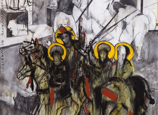 Abed-Alkadiri,-AlMaqama-2014-(Homage-to-Yahya-AlWasiti),-2015,-Oil-and-C...