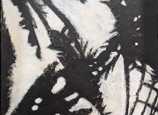 AHMED ALANSARI - Untitled, 70x40cm,Acrylic on canvas, 2024