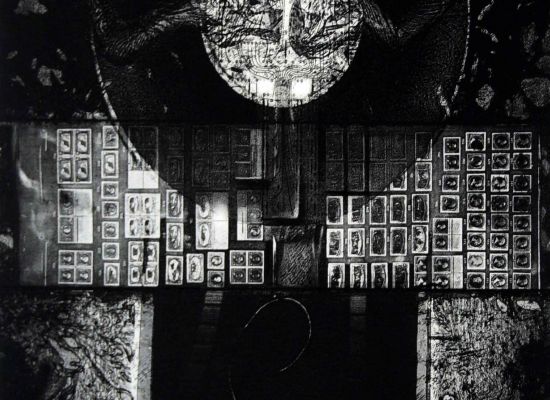 Collage-with-Thread,-75x57-cm,-AP,1969,etching.,aquatint,transfer
