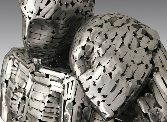 Jamal AlYousif - Couple_127x75x40cm_Recycled-Metal_2018