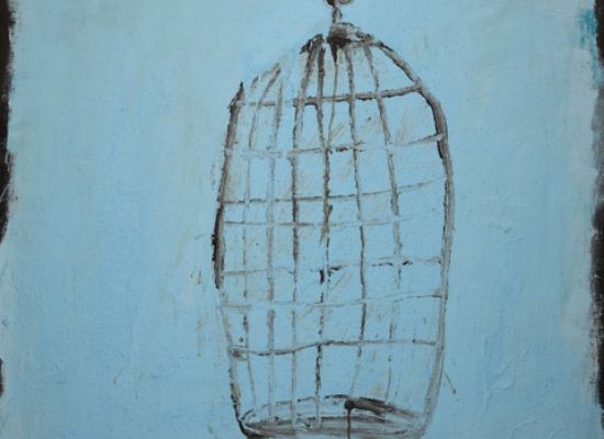 Birdcage, Acrylic on canvas, 120 x 120 cm, 2024