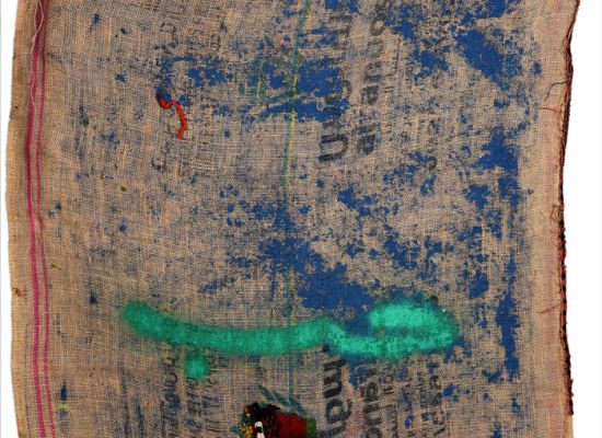 From Love series, Mixed media on Jute, 120 x 90 cm, 2025