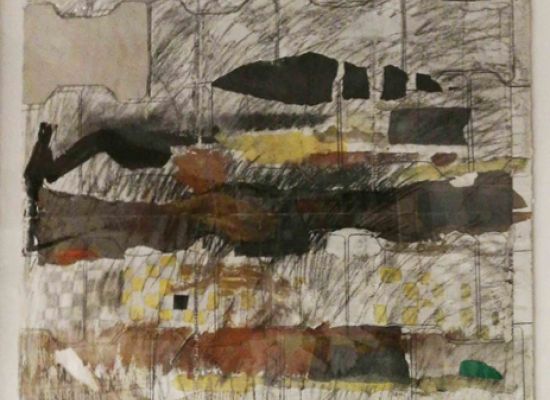 Hanaa Malallah, 1992, Collage and Mixed media on paper, 80 x 80cm