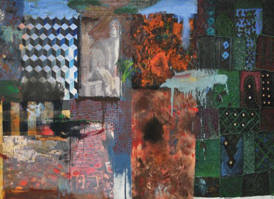 Fez I | 100x230cm | Oil & Collage on Canvas