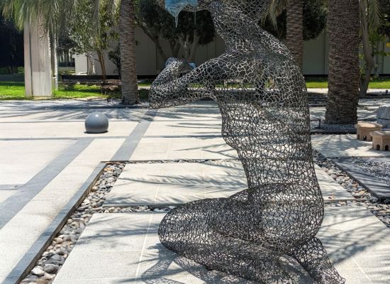 Lost Dreams, Stainless Steel and Hand Sculpted Glass,  H204xW105xD155cm, 2021