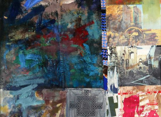 Suakin, Oil and collage on canvas, 114 x 73.5cm, 2015