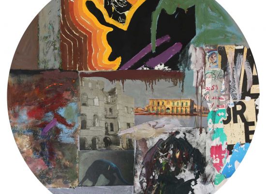 Suakin, Oil and collage on wood, 118cm, 2015