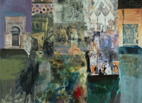 Andalouise 4, Paris | Oil and collage on canvas | 120x120cm | 2009