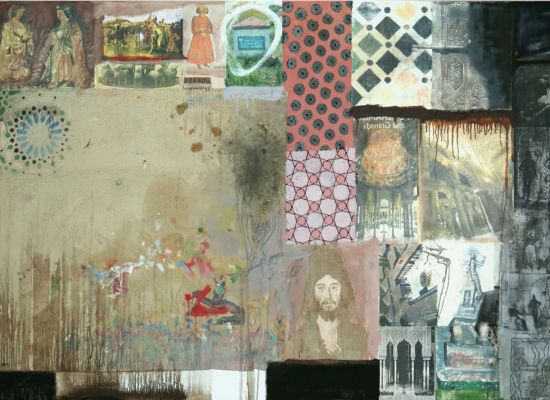 Andalousie 3, Paris | Oil and collage on canvas | 120x120cm | 2009
