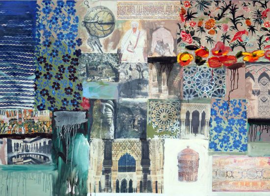 Cordoba 2, Paris | Oil and collage on canvas | 120x120cm | 2009