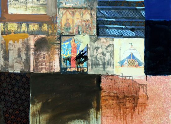 Andalousie 2, Paris | Oil and collage on canvas | 130x195cm | 2009