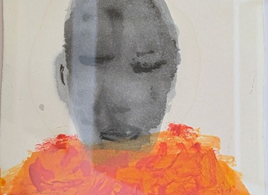 HUSSEIN AL-MOHASEN - Untitled, 41x30cm,  Mixed media, 2024