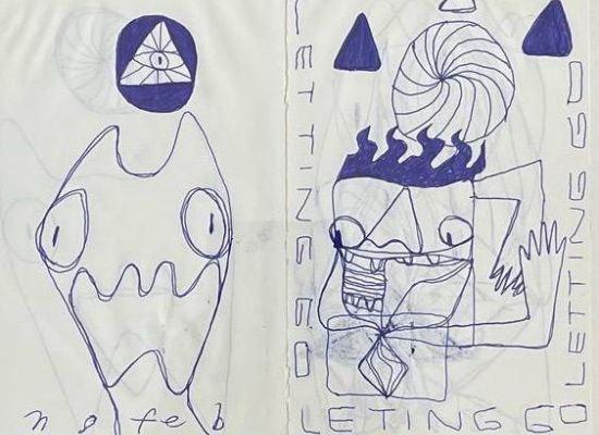 Salman Alnajem-Hades is good (sketch), 14cmx18cm, Ink on paper , 2024
