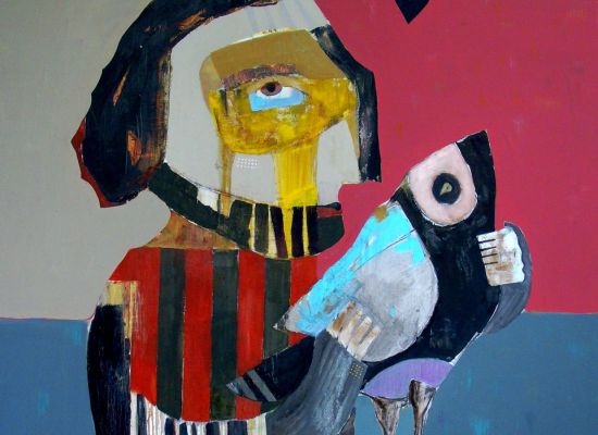 Semaan Khawam The Maestro (listening to Albinoni adajo in G minor) 100x100cm 2014